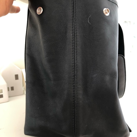 Balenciaga Navy Cabas Small Leather Tote Black - Picture 11 of 16